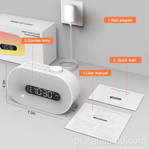 Palestrante de música RGB multifuncional com monitoramento do sono
